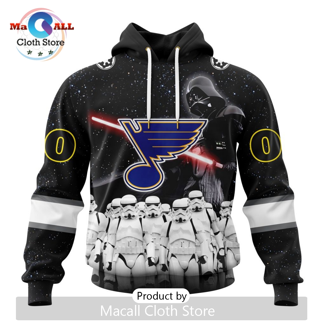 Personalized NHL St. Louis Blues 2024 Star Wars Hoodie