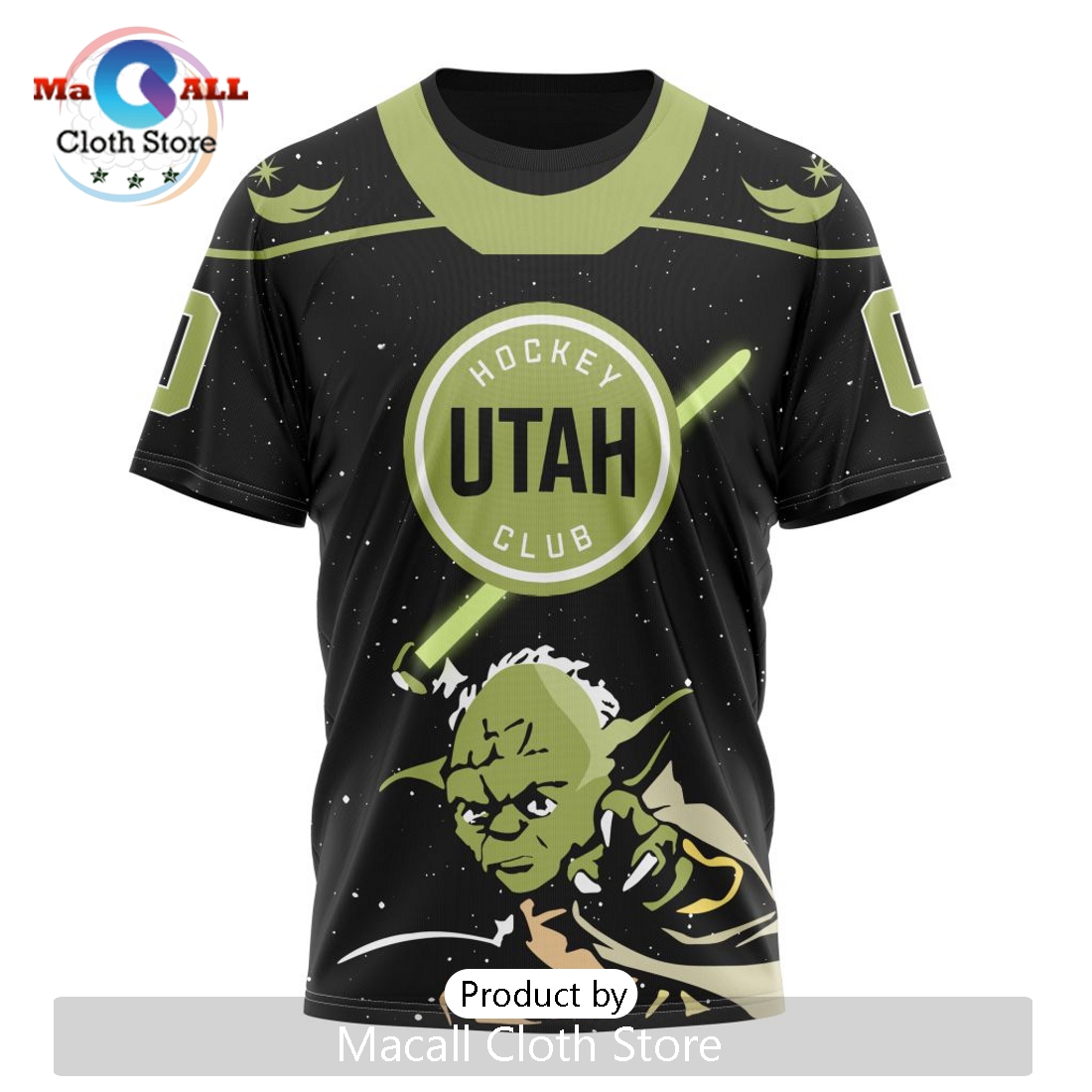 Personalized NHL Utah Hockey Club 2024 Star Wars Yoda Hoodie