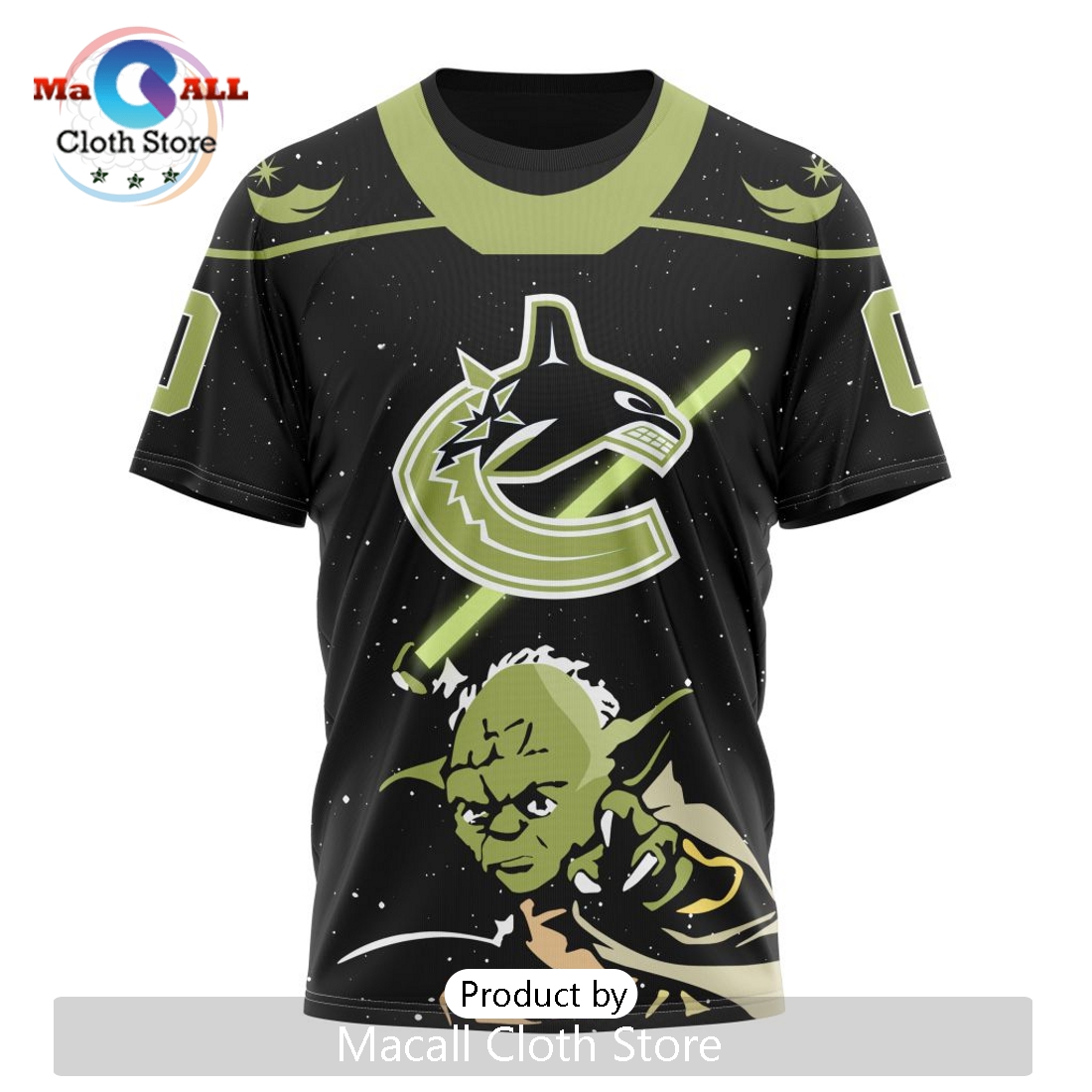 Personalized NHL Vancouver Canucks 2024 Star Wars Yoda Hoodie