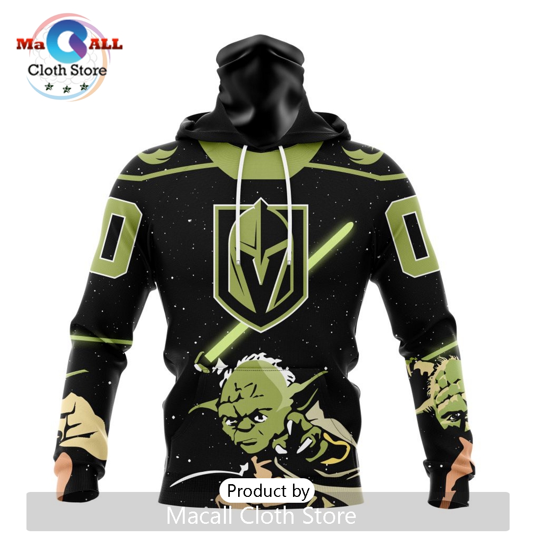 Personalized NHL Vegas Golden Knights 2024 Star Wars Yoda Hoodie