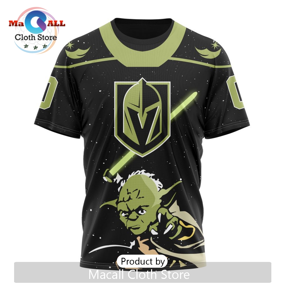Personalized NHL Vegas Golden Knights 2024 Star Wars Yoda Hoodie