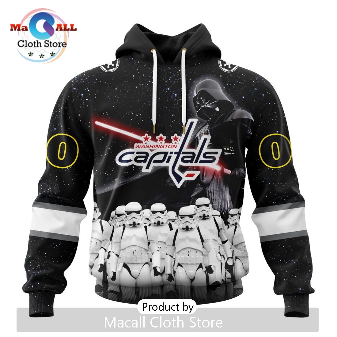 Personalized NHL Washington Capitals 2024 Star Wars Hoodie