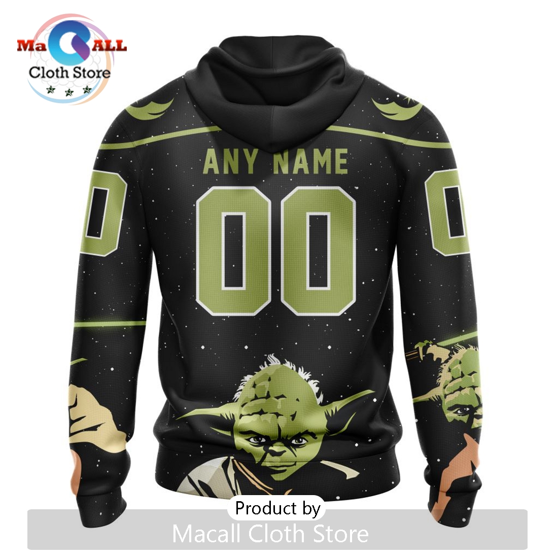 Personalized NHL Washington Capitals 2024 Star Wars Yoda Hoodie