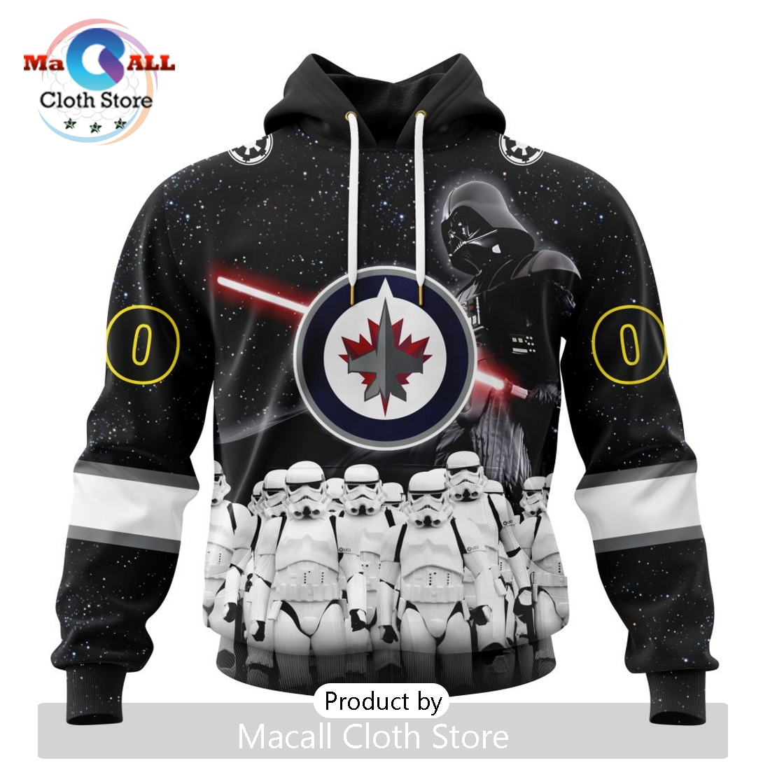 Personalized NHL Winnipeg Jets 2024 Star Wars Hoodie