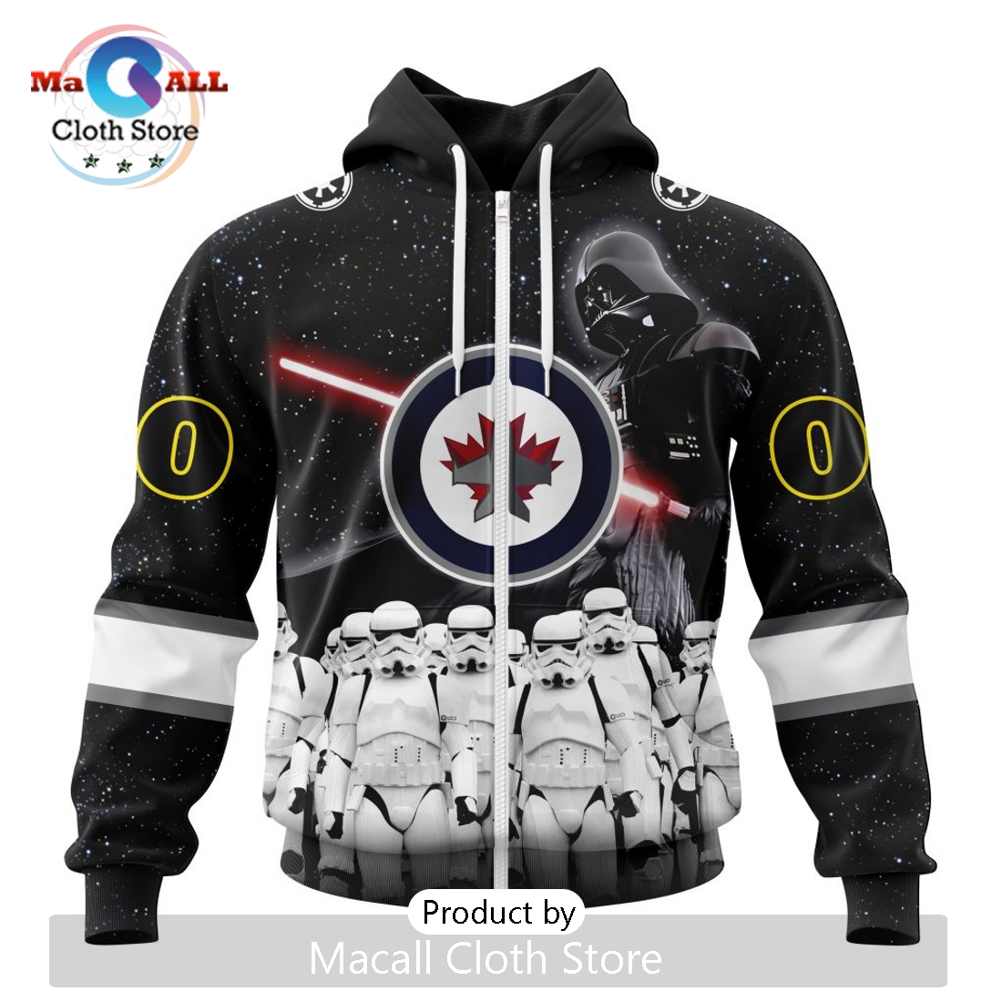 Personalized NHL Winnipeg Jets 2024 Star Wars Hoodie