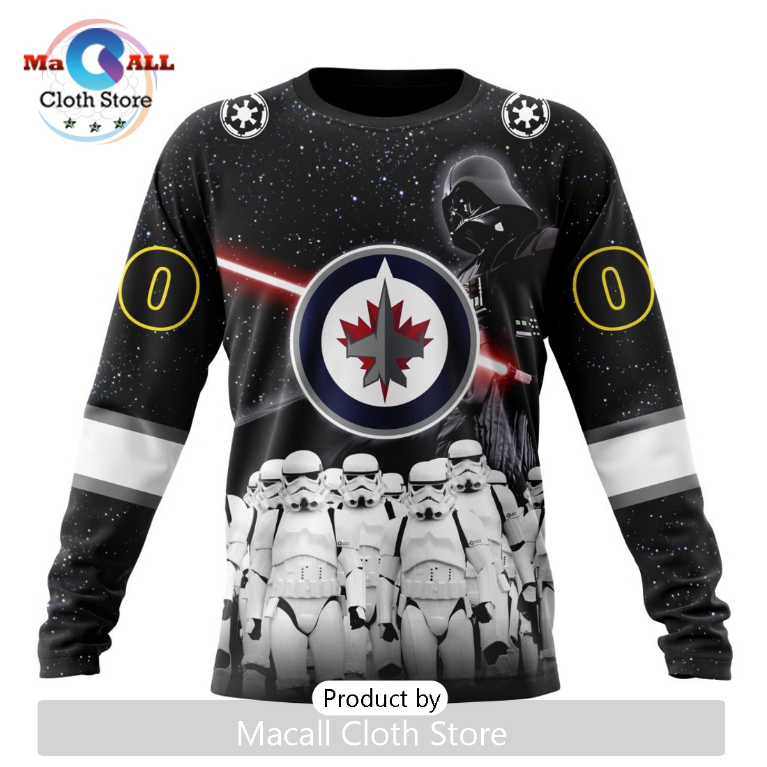 Personalized NHL Winnipeg Jets 2024 Star Wars Hoodie