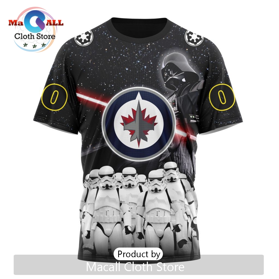 Personalized NHL Winnipeg Jets 2024 Star Wars Hoodie