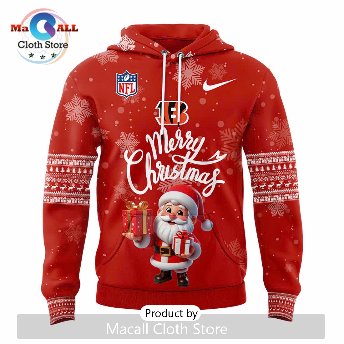 NFL Cincinnati Bengals 2024 Merry Christmas Hoodie