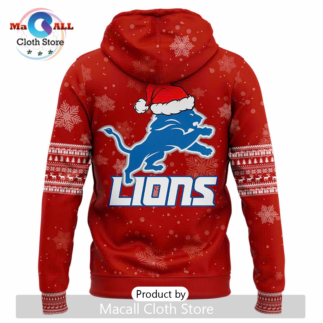 NFL Detroit Lions 2024 Merry Christmas Hoodie