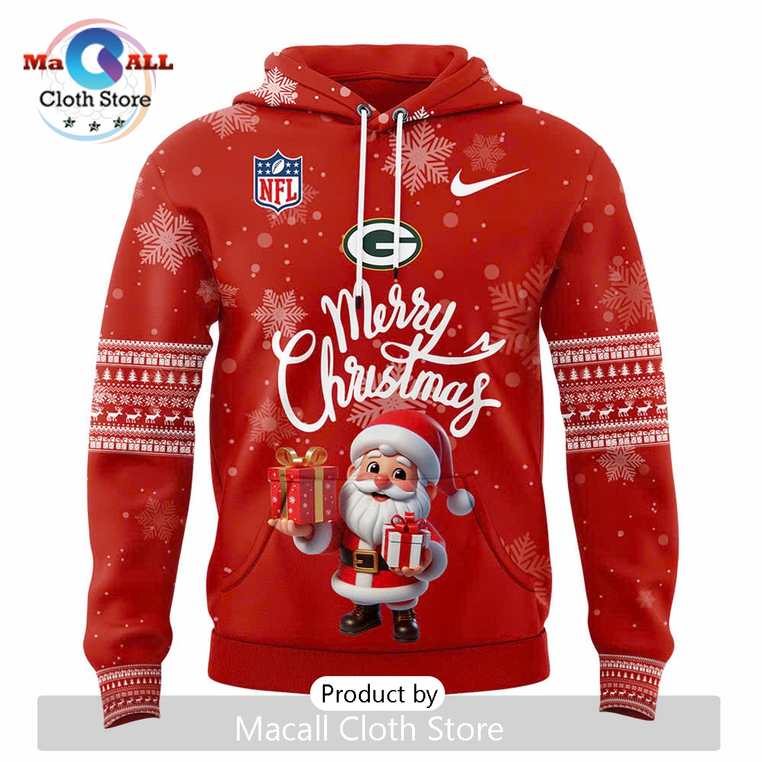 NFL Green Bay Packers 2024 Merry Christmas Hoodie