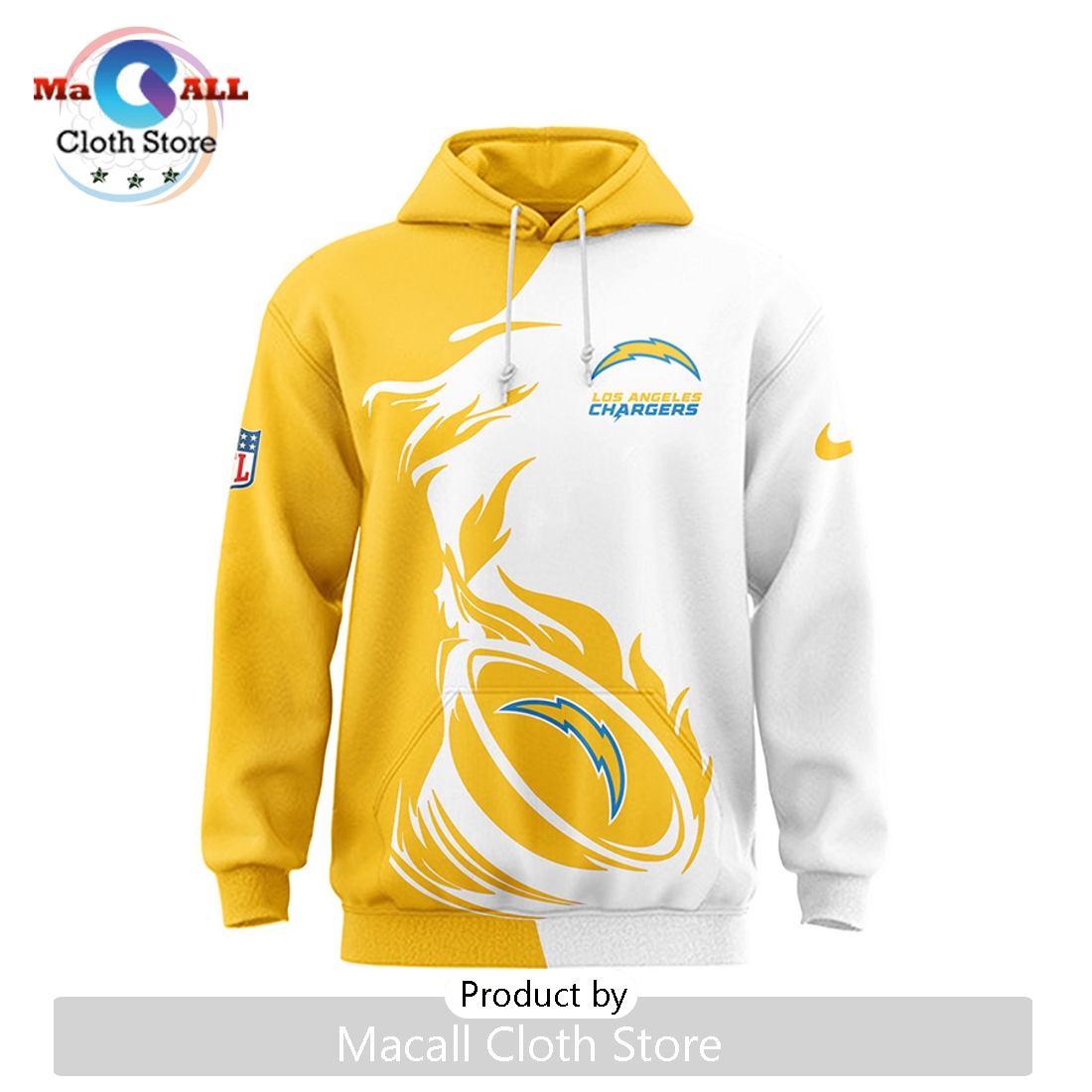 NFL Los Angeles Chargers Luxury Pullover Hoodie