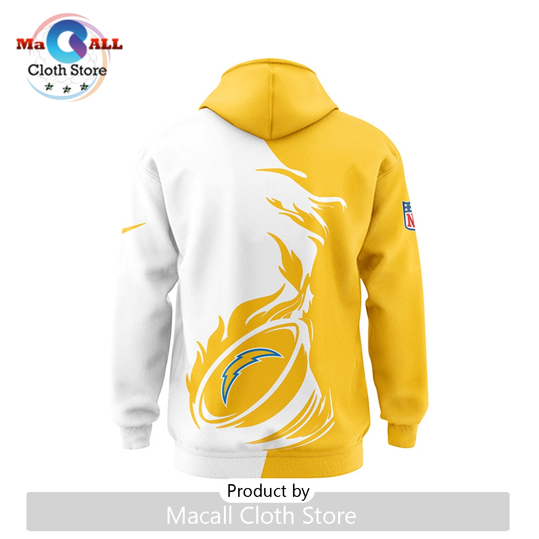 NFL Los Angeles Chargers Luxury Pullover Hoodie