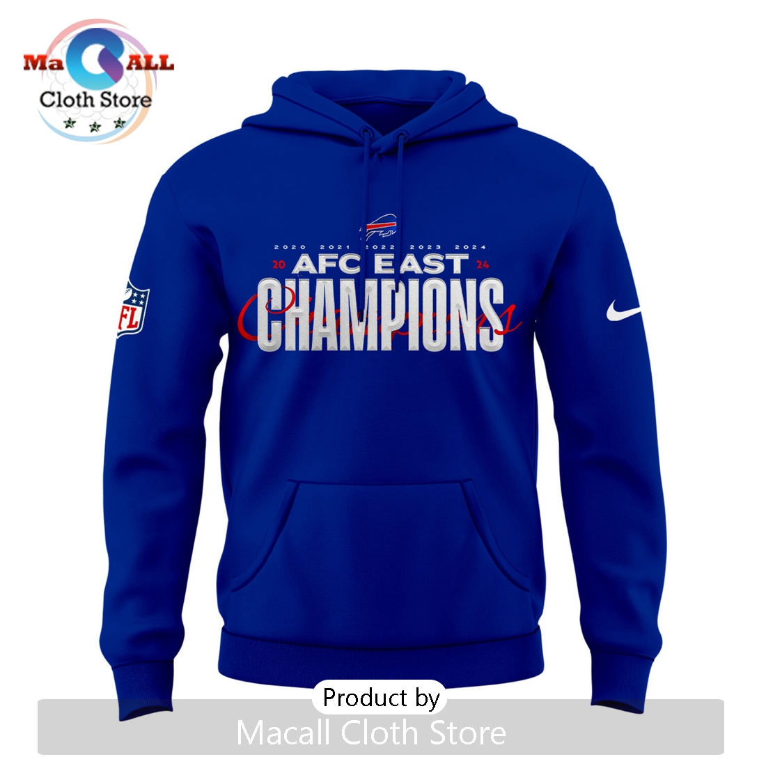 2024 AFC East Division Champions Buffalo Bills Hoodie 3D