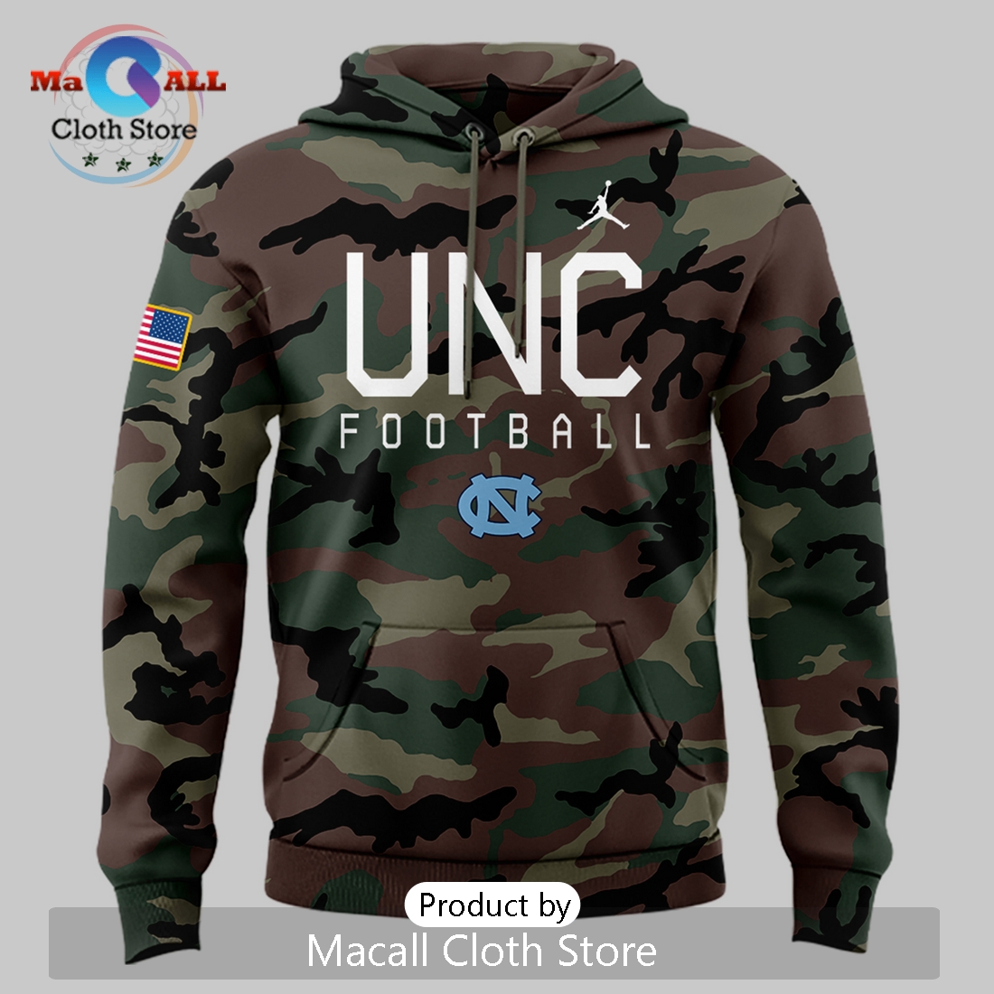 2024 Military Appreciation North Carolina Football Hoodie 3D
