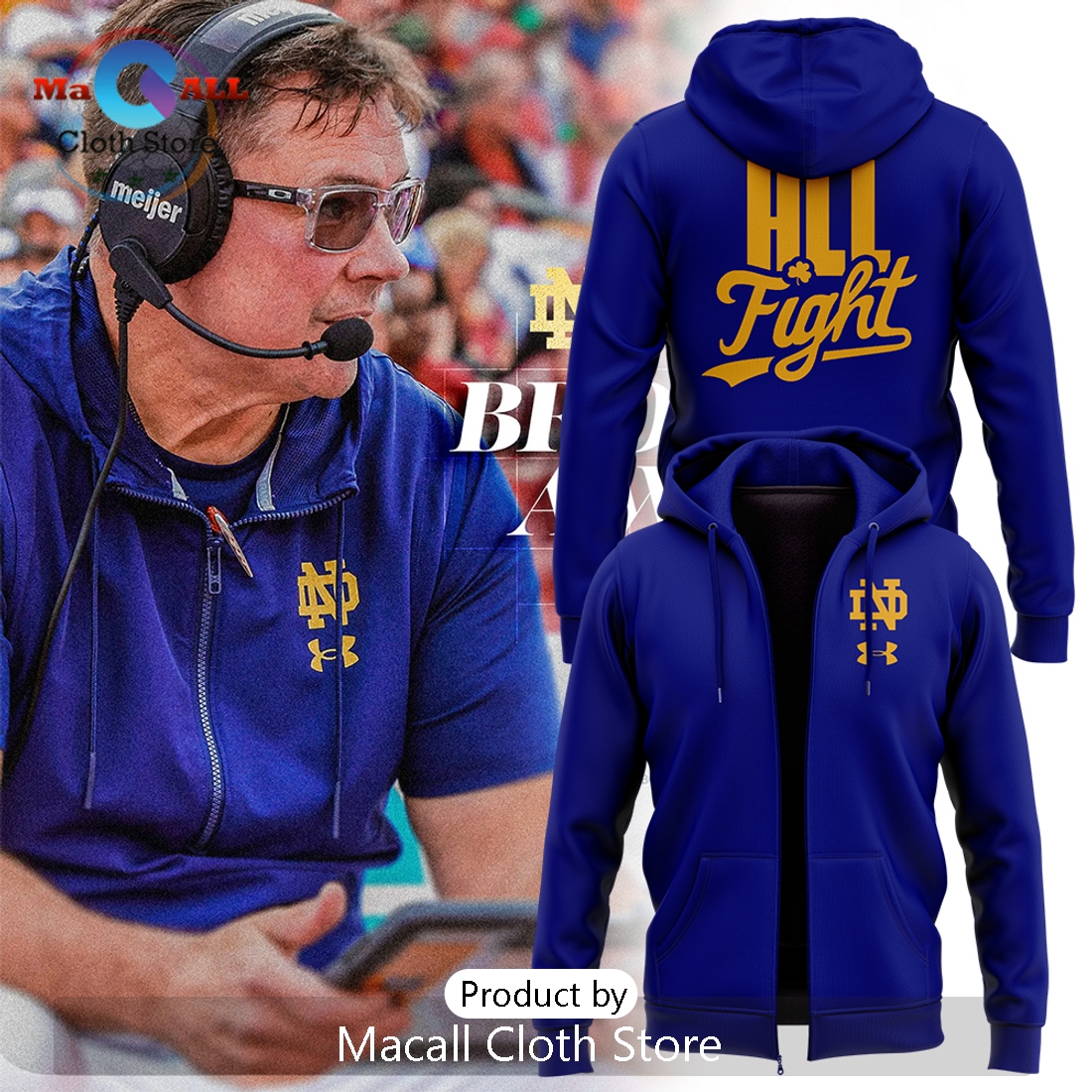 Men's New Notre Dame Football Hoodie 3D Men's New Notre Dame Football Hoodie 3D