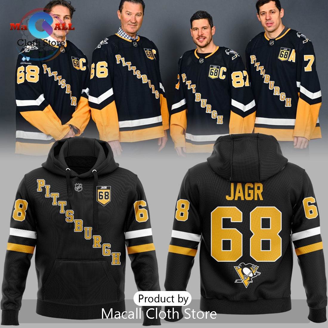 Pittsburgh Penguins Forever JAGR 68 Hoodie 3D