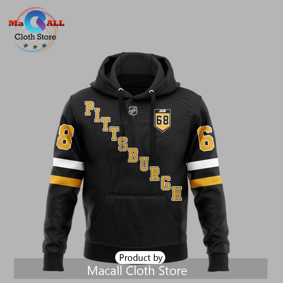 Pittsburgh Penguins Forever JAGR 68 Hoodie 3D
