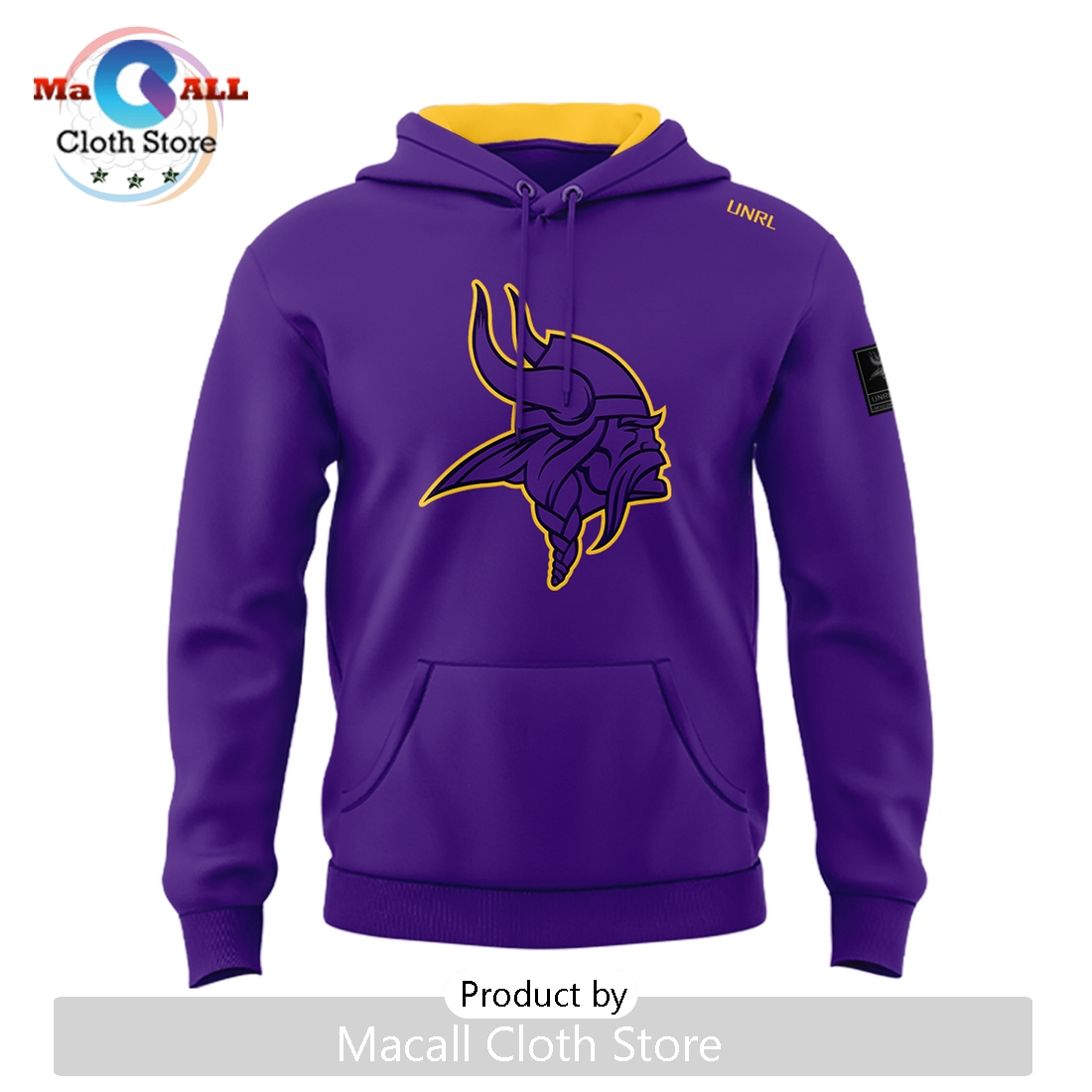 UNRL x NFL Minnesota Vikings Crossover Hoodie 3D
