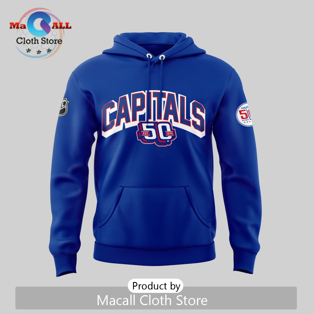 Washington Capitals 50th Anniversary Hoodie 3D