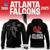 2025 Atlanta Falcons Throwback Hoodie 3D – Red