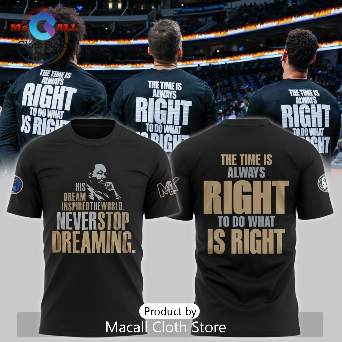 2025 Dallas Mavericks x Martin Luther King Day Hoodie 3D