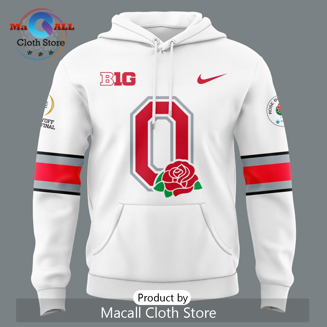 2025 Ohio State Buckeyes Rose Bowl Game Hoodie 3D