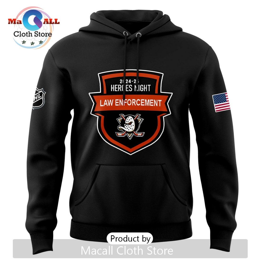 Anaheim Ducks x Law Enforcement Appreciation Night Hoodie 3D
