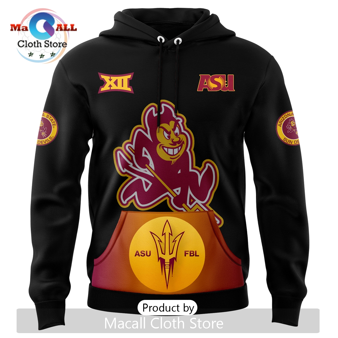 Sun Devil Football 2025 Homecoming Black Hoodie 3D