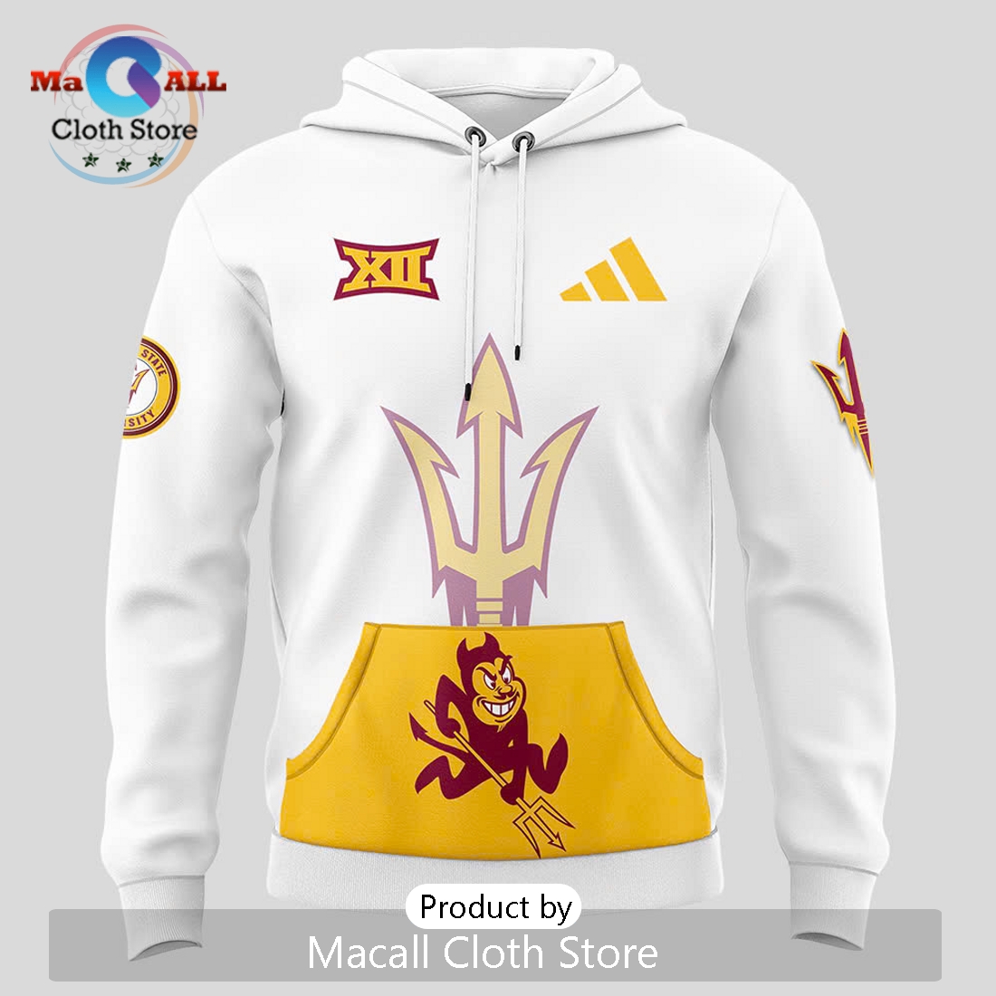 Sun Devil Football x Sparky Sun Devil 2024 Hoodie 3D