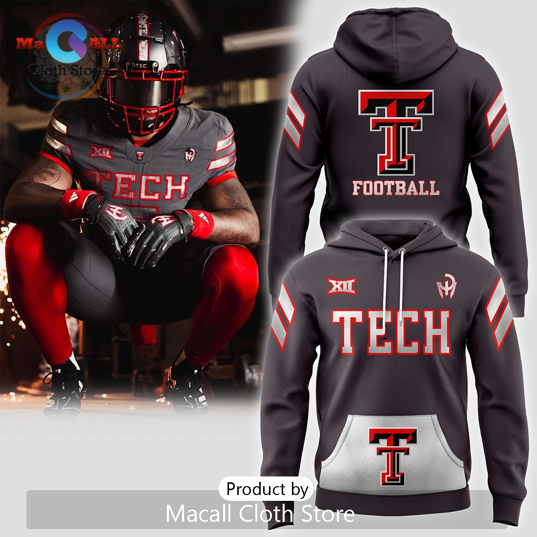 Texas Tech Football 2024 Exclusive Hoodie 3D