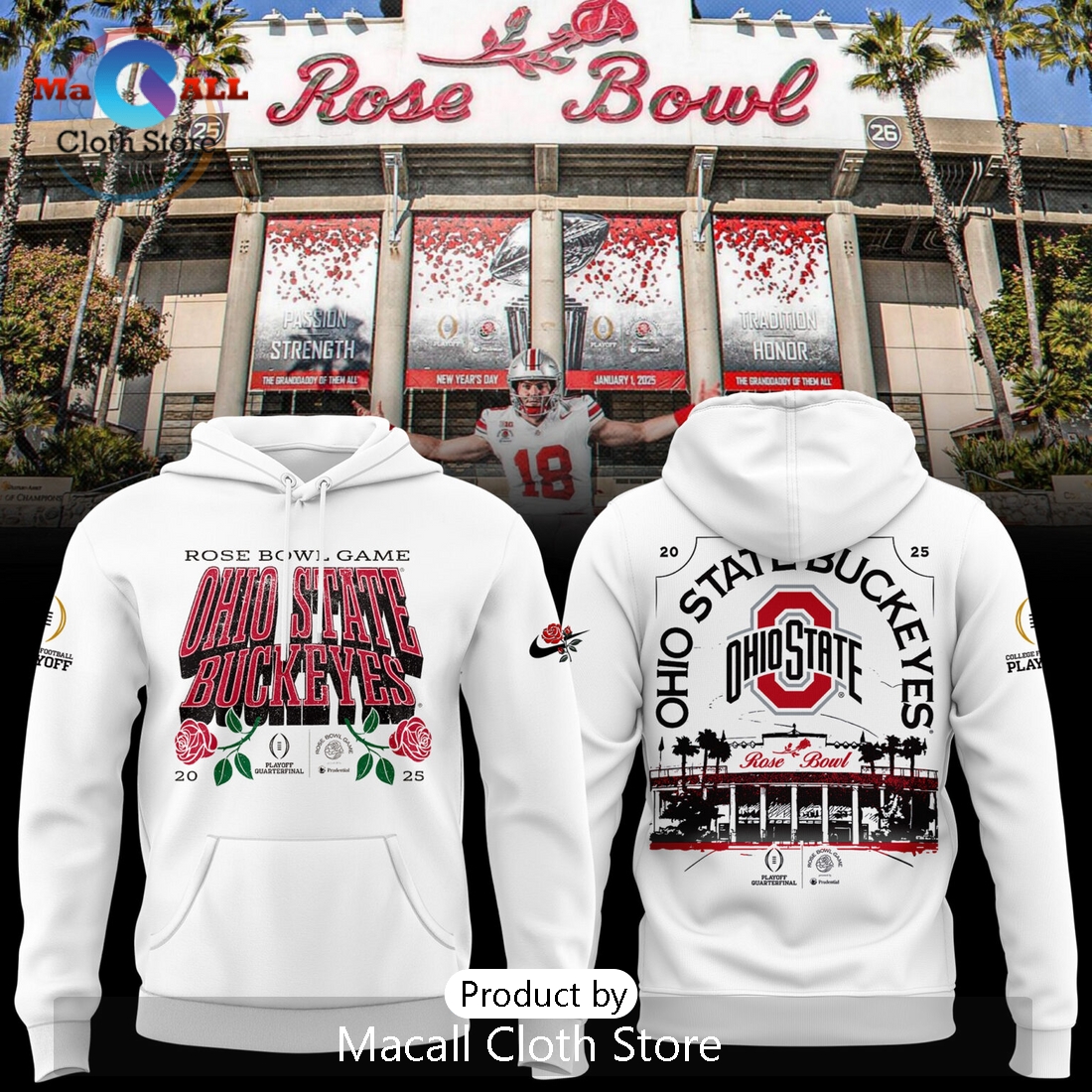 Men's Ohio State Buckeyes Rose Bowl Limited 3D Men's Ohio State Buckeyes Rose Bowl Limited 3D