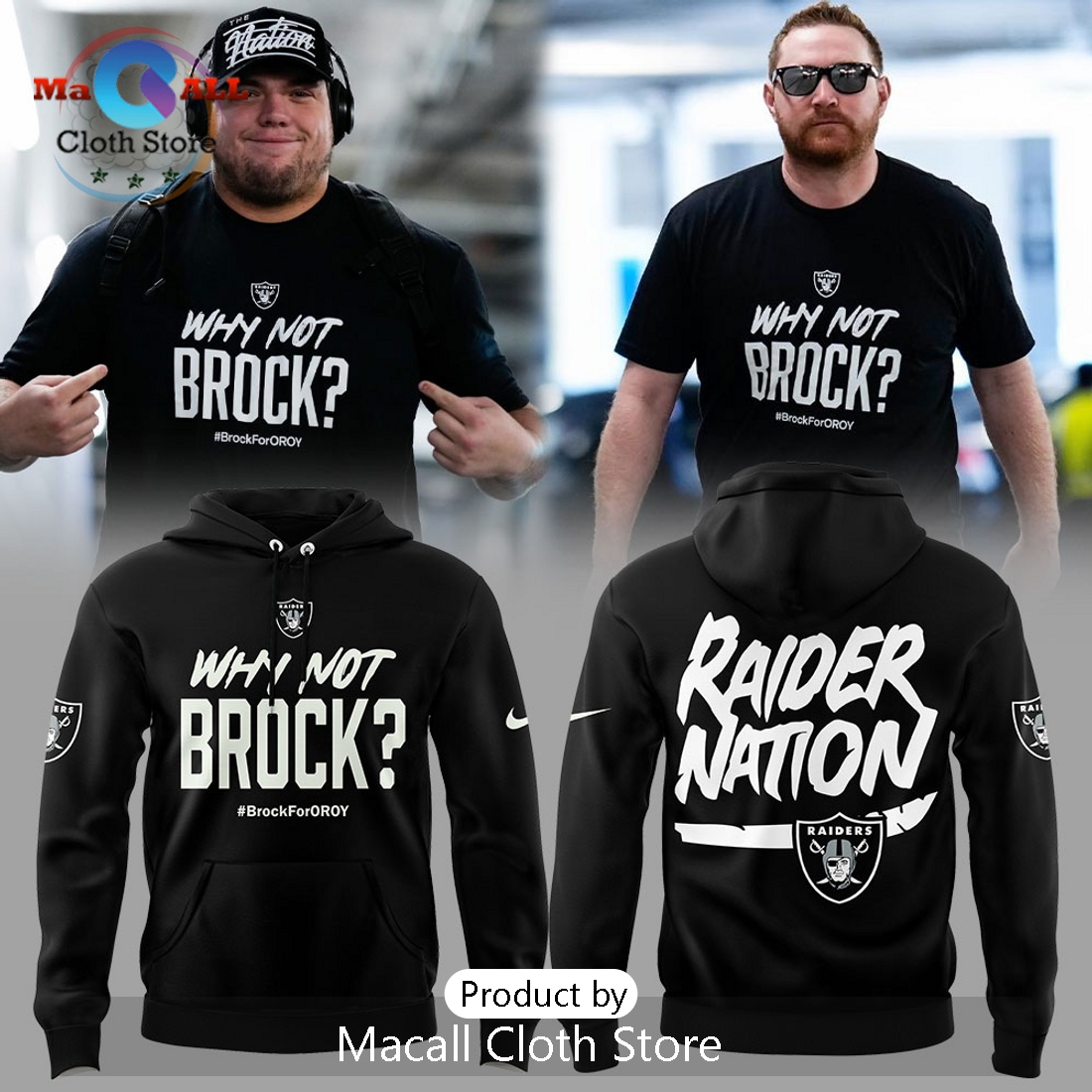 Why Not Brock Brock For Oroy Las Vegas Raiders Hoodie 3D