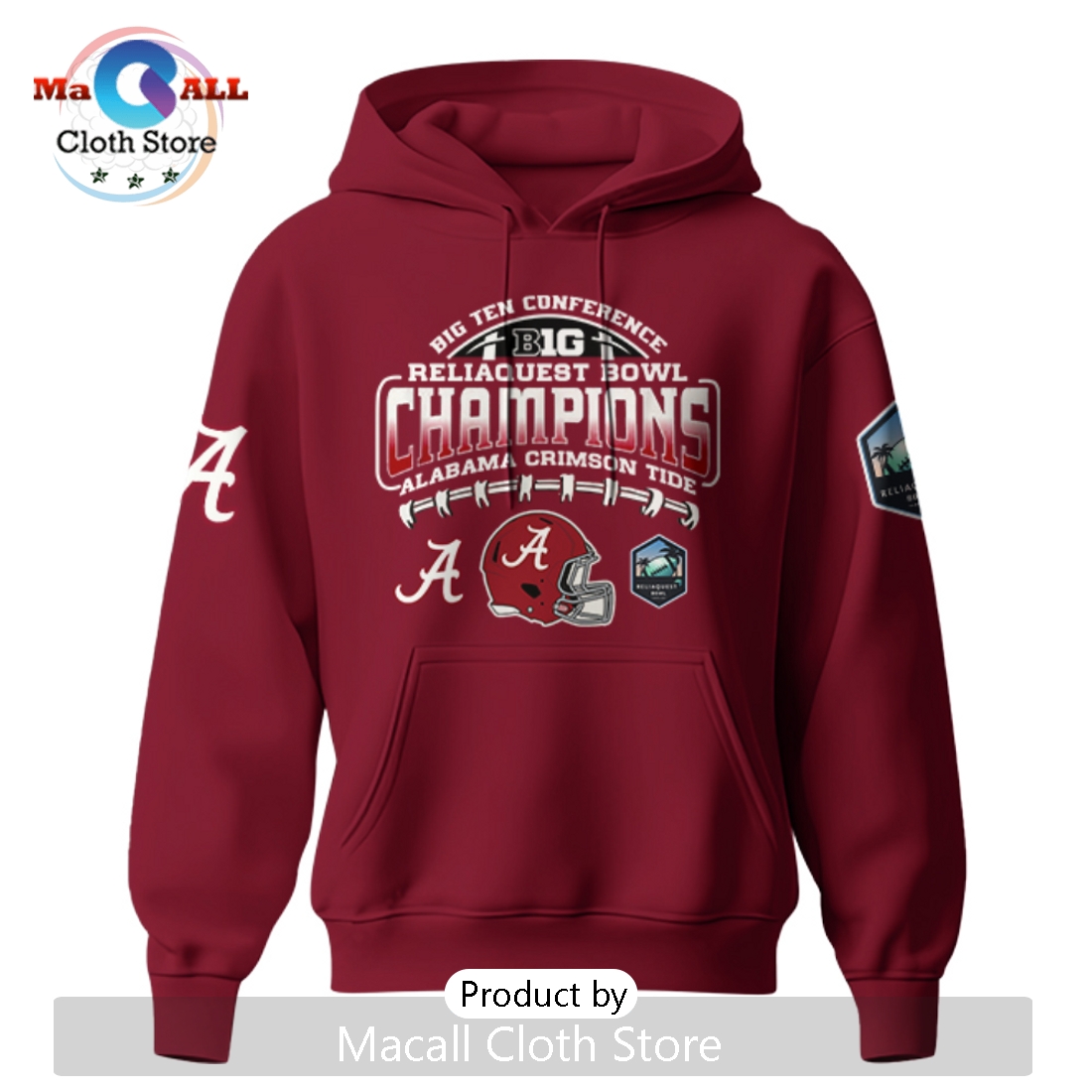Alabama Crimson Tide ReliaQuest Bowl Champions Hoodie 3D