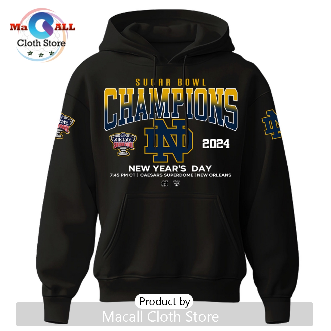 Notre Dame Bowl Champions NCAA Special Edition Hoodie 3D Notre Dame Bowl Champions NCAA Special Edition Hoodie 3D