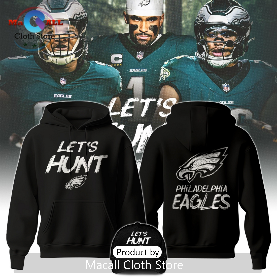 Philadelphia Eagles NFL x 2025 Let’s Hunt Hoodie 3D Philadelphia Eagles NFL x 2025 Let’s Hunt Hoodie 3D