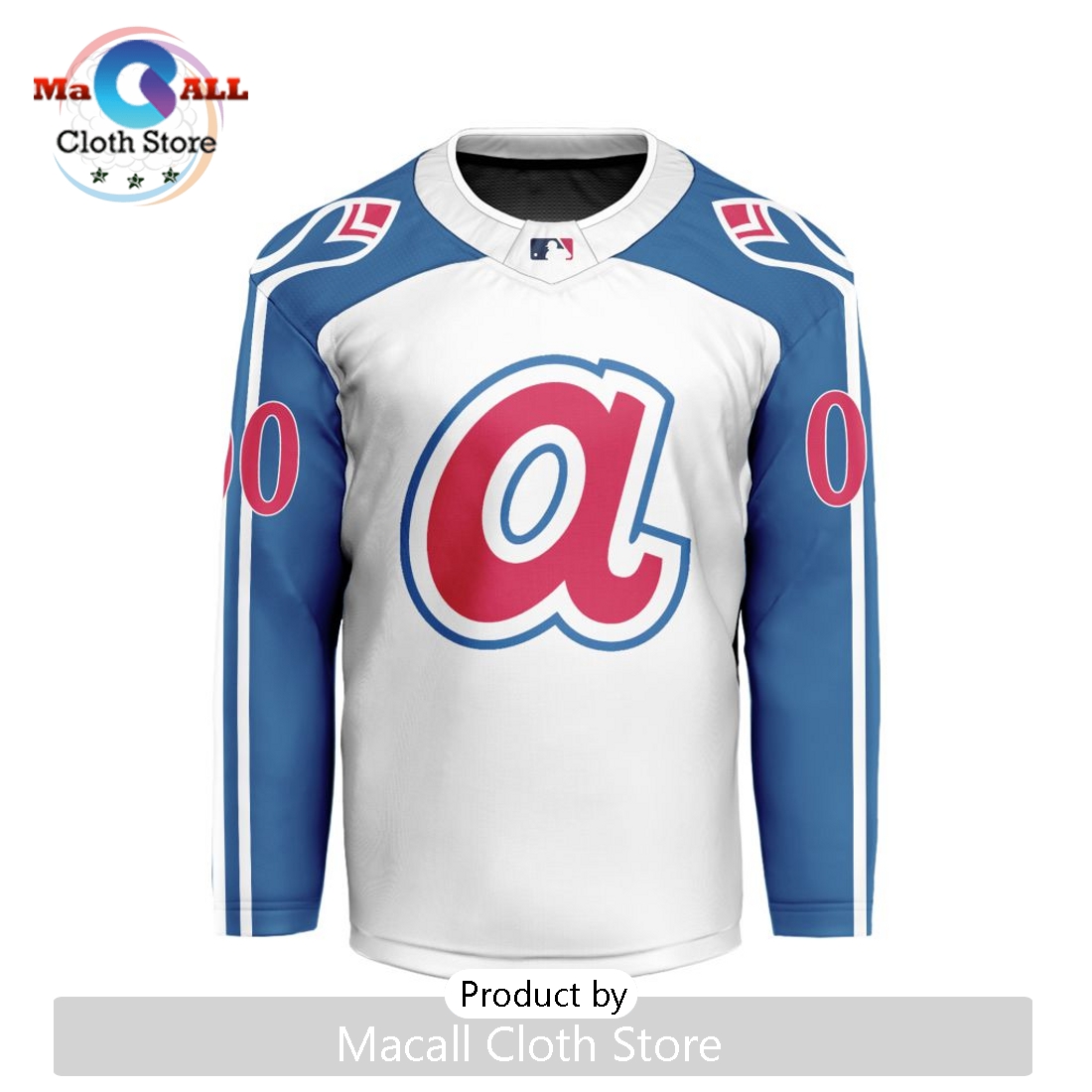 MLB Atlanta Braves Nike Custom Hockey Jersey