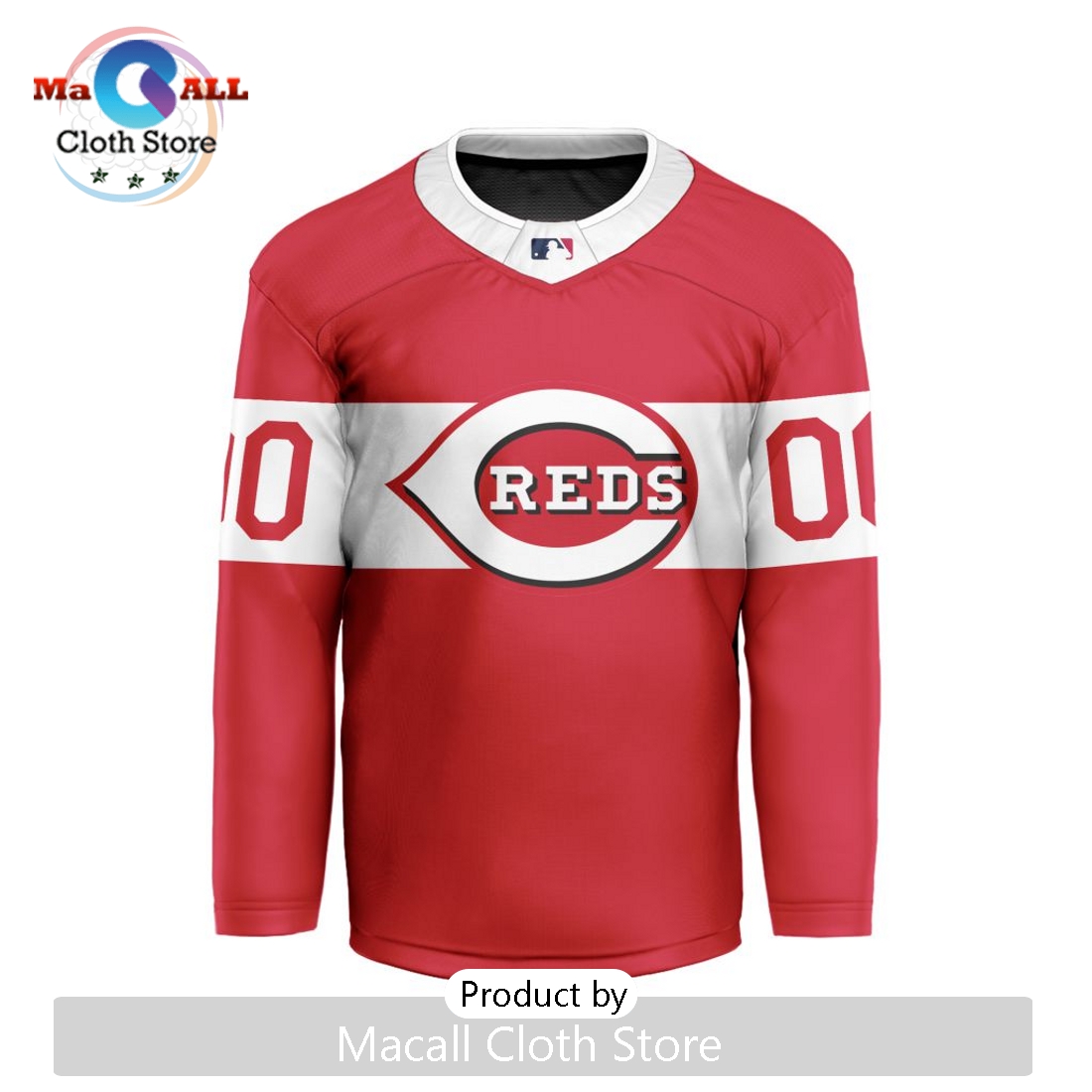 MLB Cincinnati Reds Nike Custom Hockey Jersey