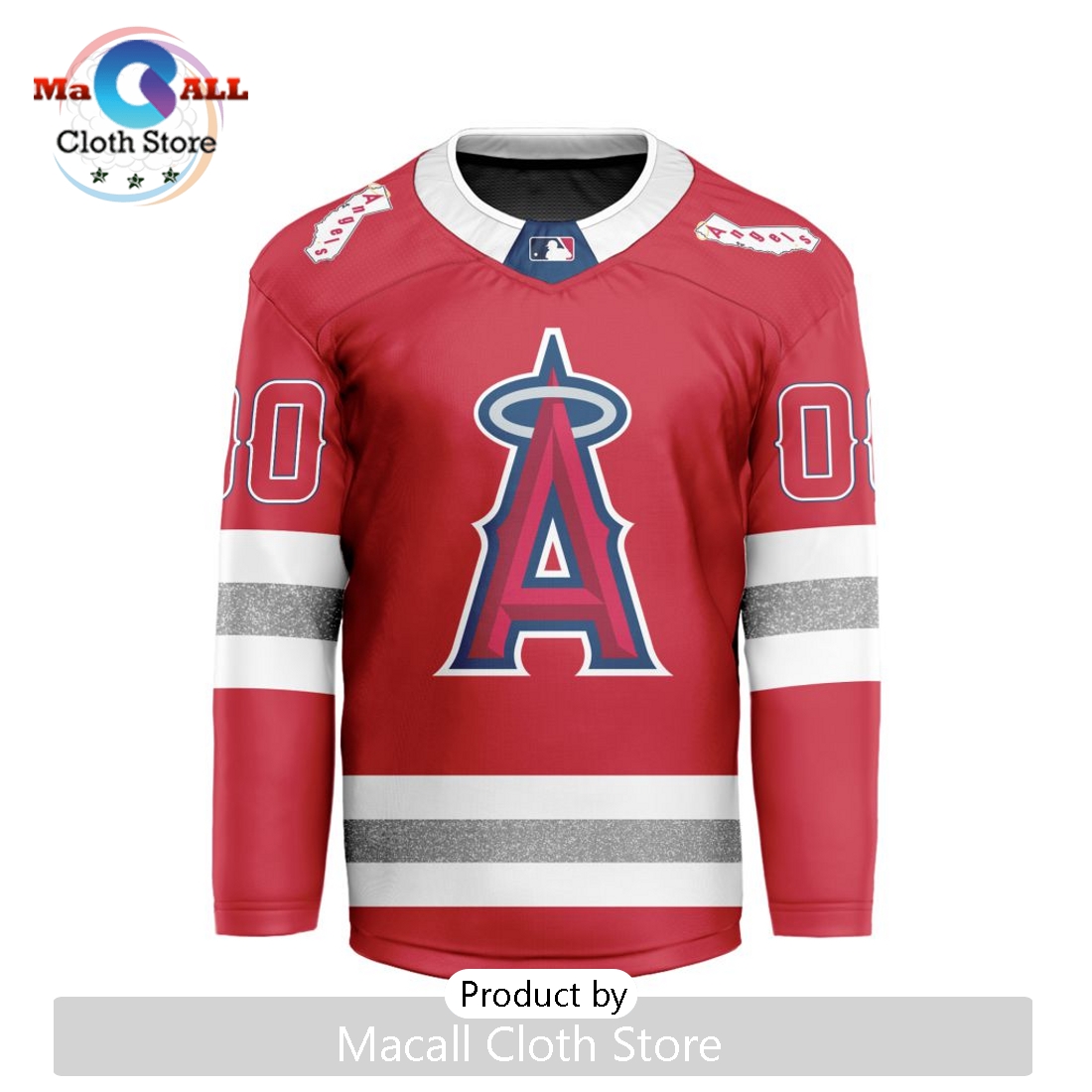 MLB Los Angeles Angels Nike Custom Hockey Jersey