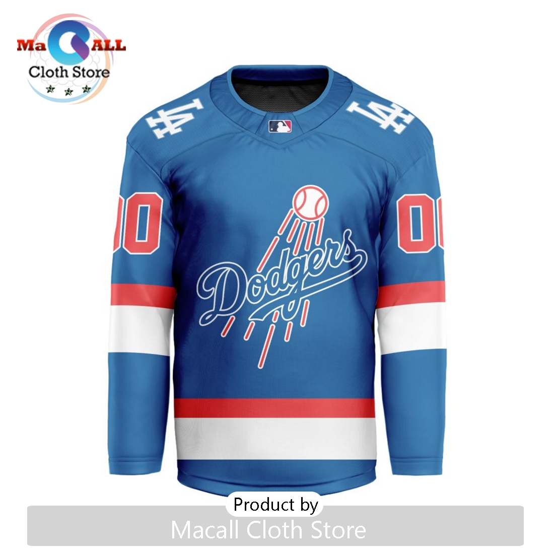 MLB Los Angeles Dodgers Nike Custom Hockey Jersey