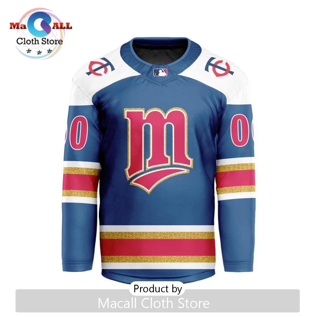 MLB Minnesota Twins Nike Custom Hockey Jersey