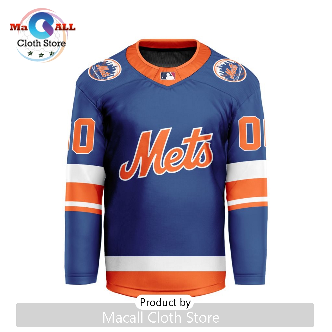 MLB New York Mets Nike Custom Hockey Jersey