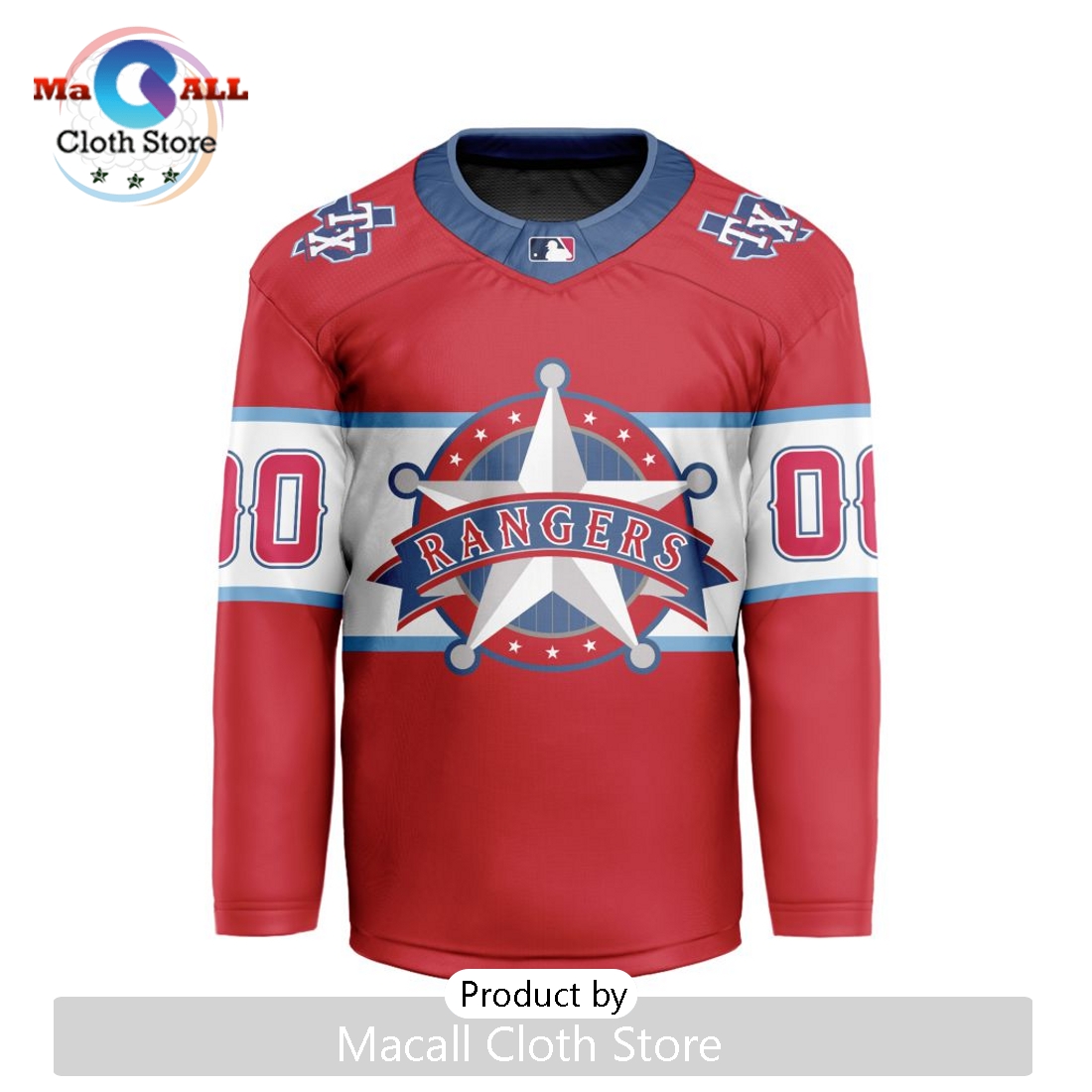 MLB Texas Rangers Nike Custom Hockey Jersey