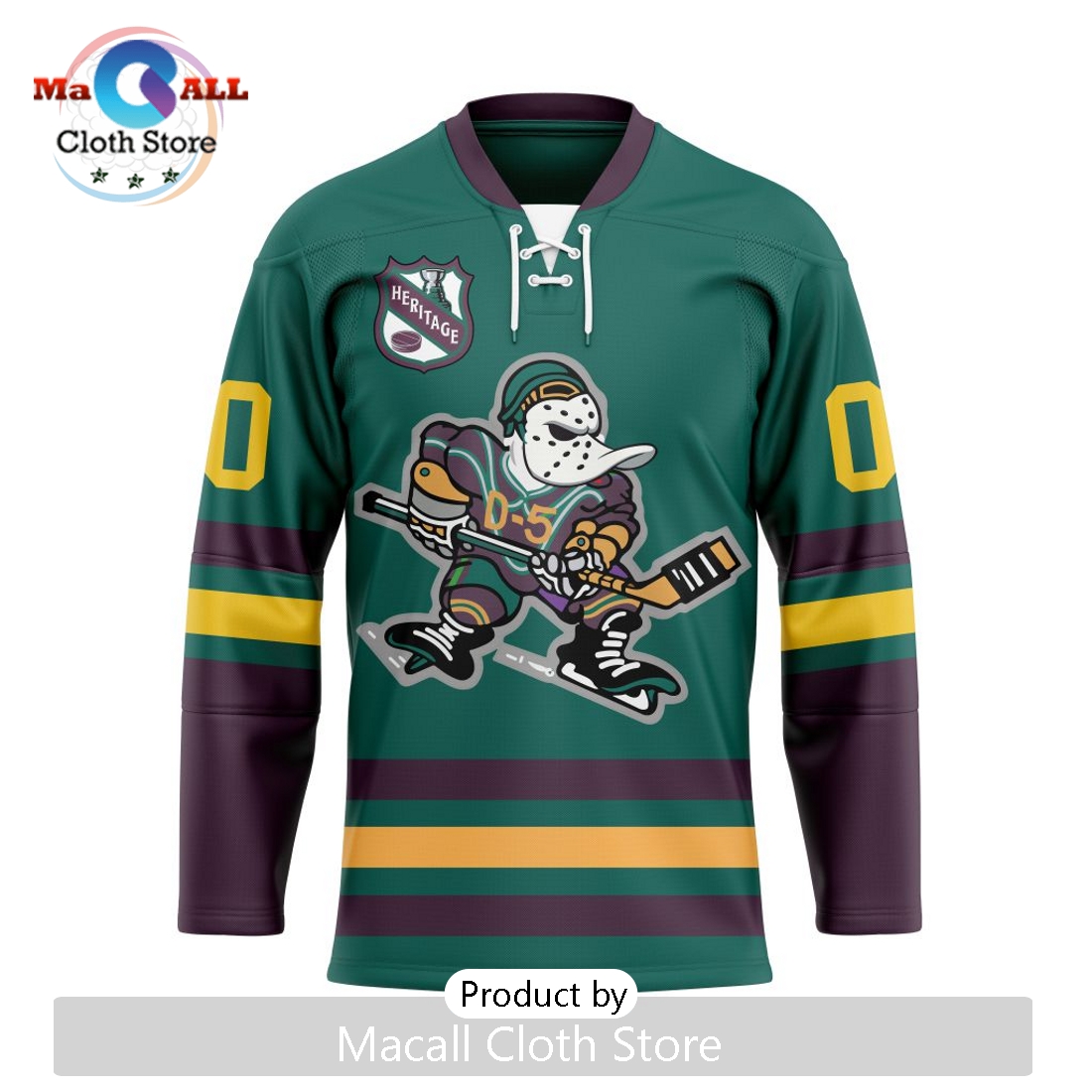 NHL Anaheim Ducks Custom Heritage New Hockey Jersey