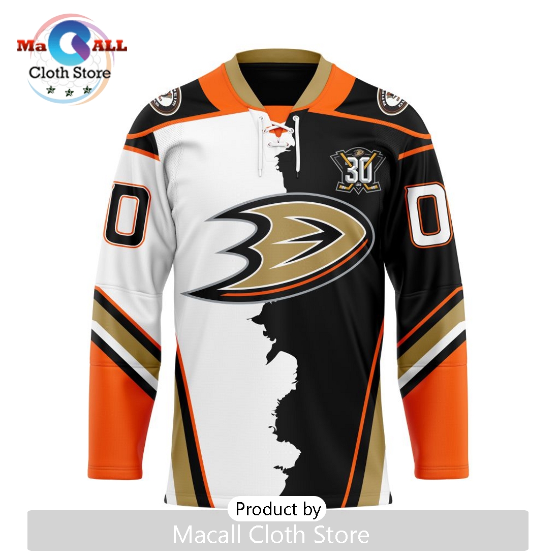 NHL Anaheim Ducks Custom Home Mix Away Hockey Jersey
