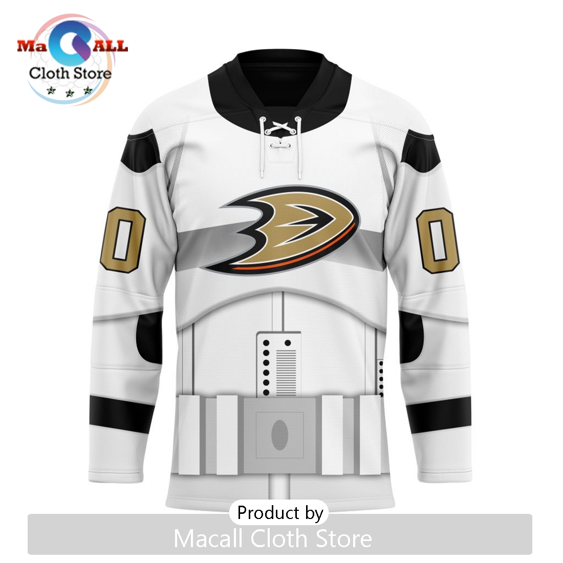 NHL Anaheim Ducks Custom Star Wars Stormtrooper Hockey Jersey