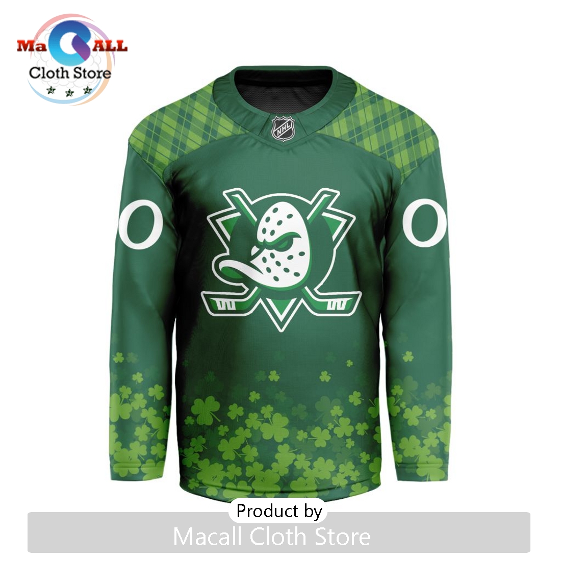 NHL Anaheim Ducks Limited For St.Patrick’s Day V-shaped Hockey Jersey