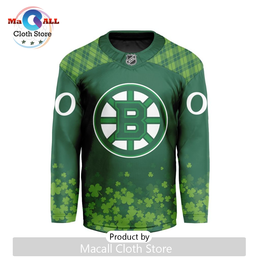 NHL Boston Bruins Limited For St.Patrick’s Day V-shaped Hockey Jersey
