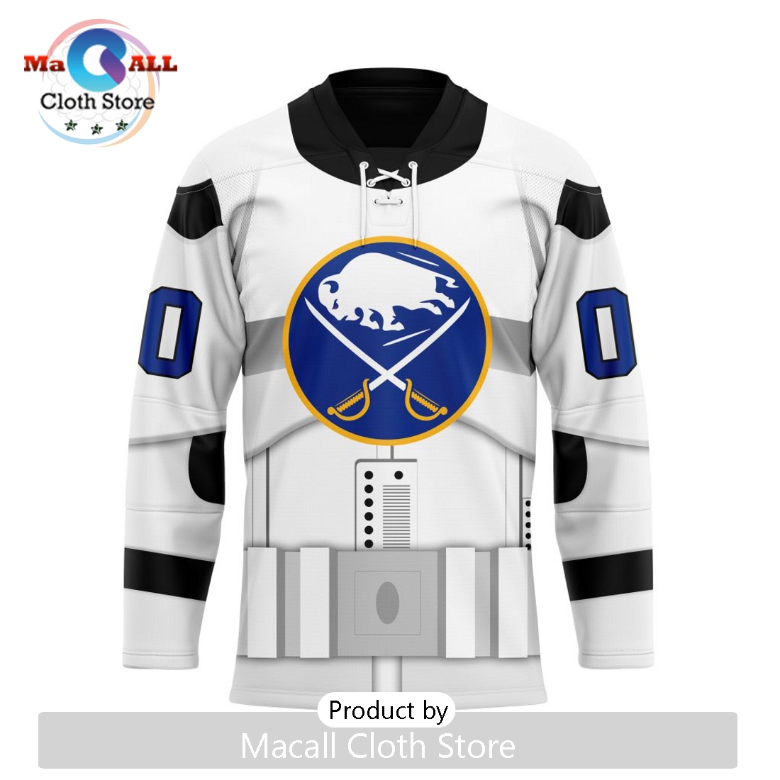 NHL Buffalo Sabres Custom Star Wars Stormtrooper Hockey Jersey