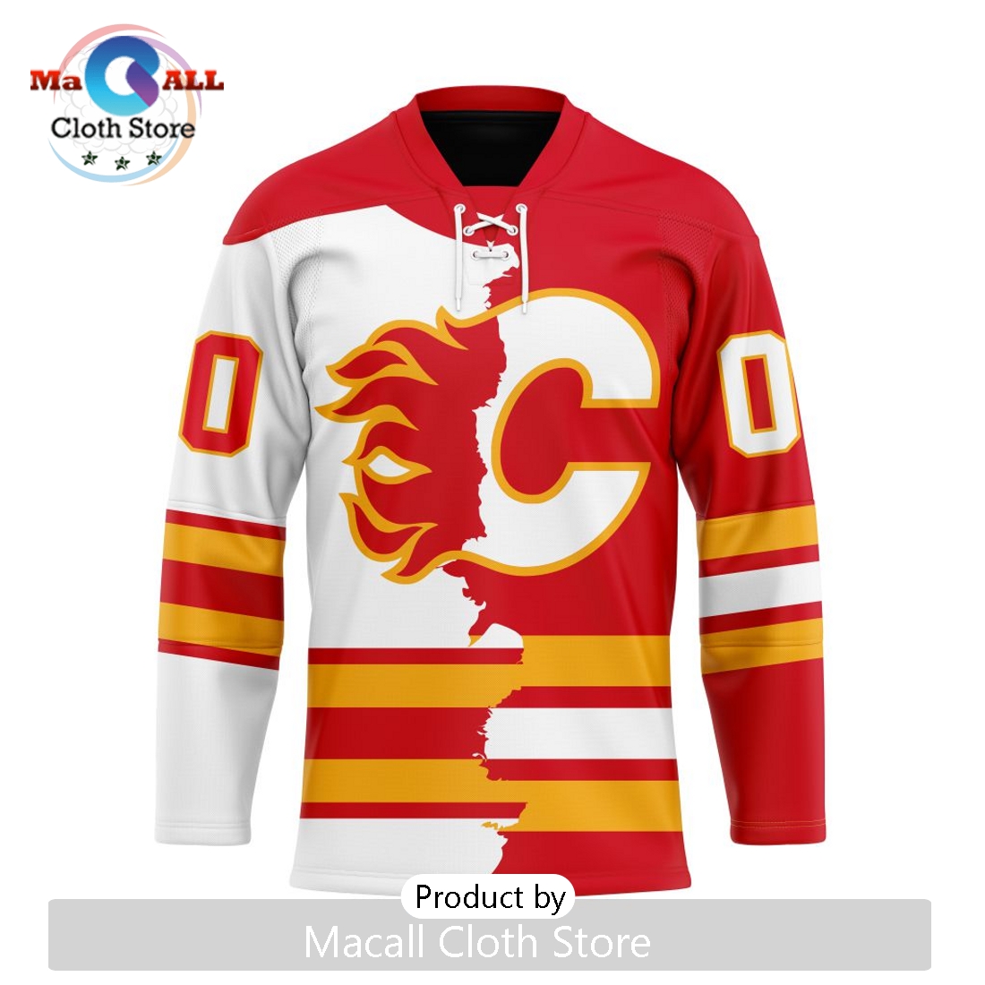 NHL Calgary Flames Custom Home Mix Away Hockey Jersey