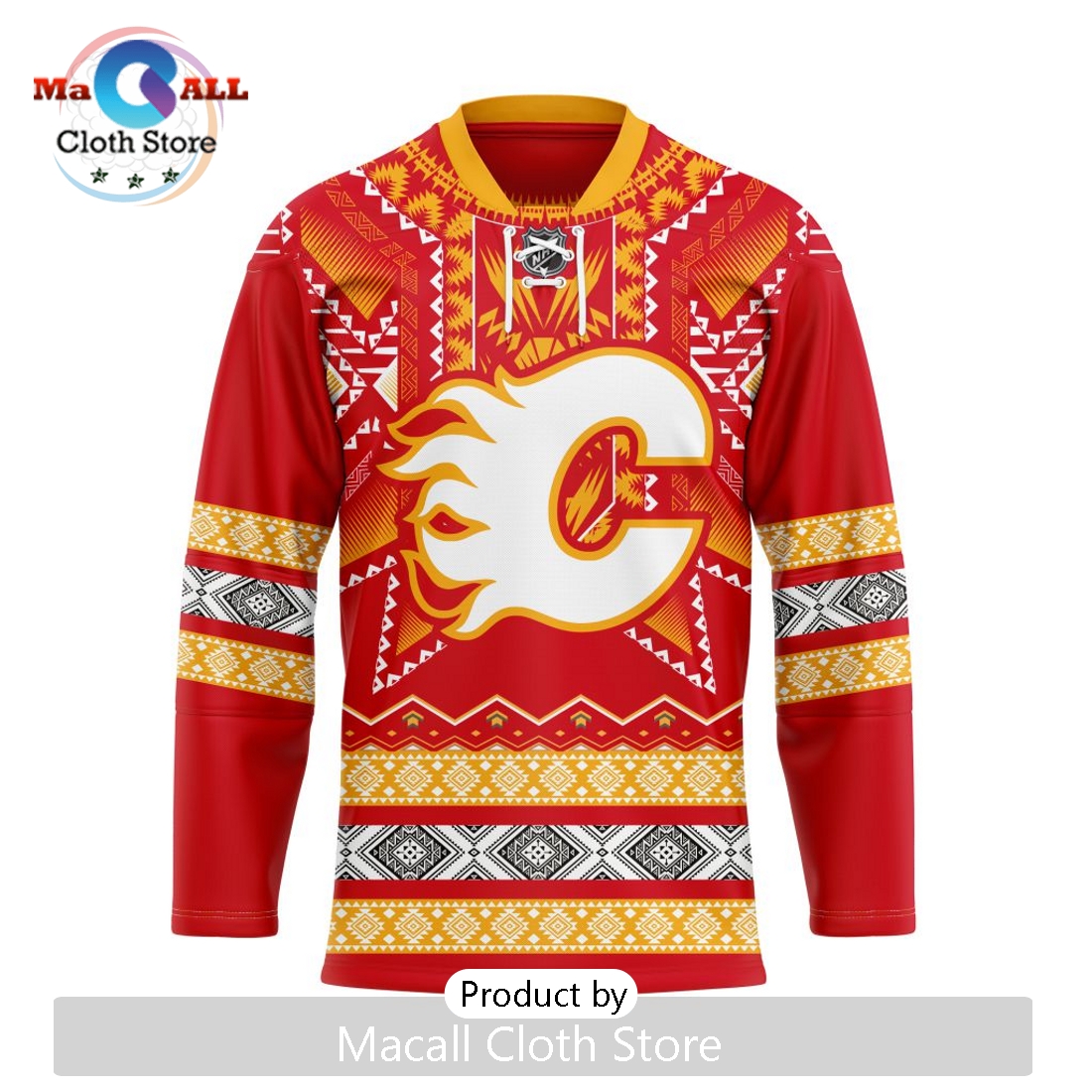 NHL Calgary Flames Custom Native Nike Hockey Jersey